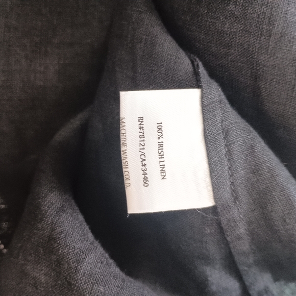 Eileen Fisher Black Sleeveless Irish Linen Dress - Picture 7 of 9